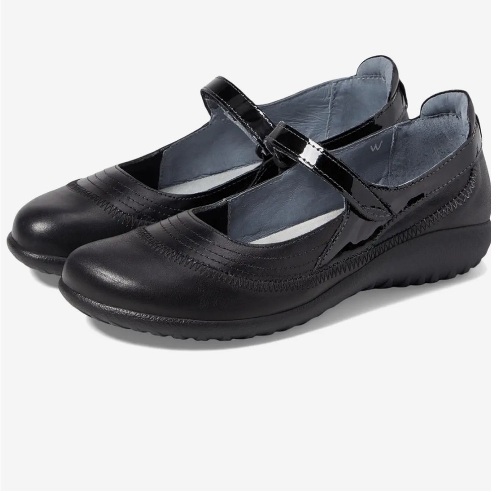 Naot Black Leather Flats